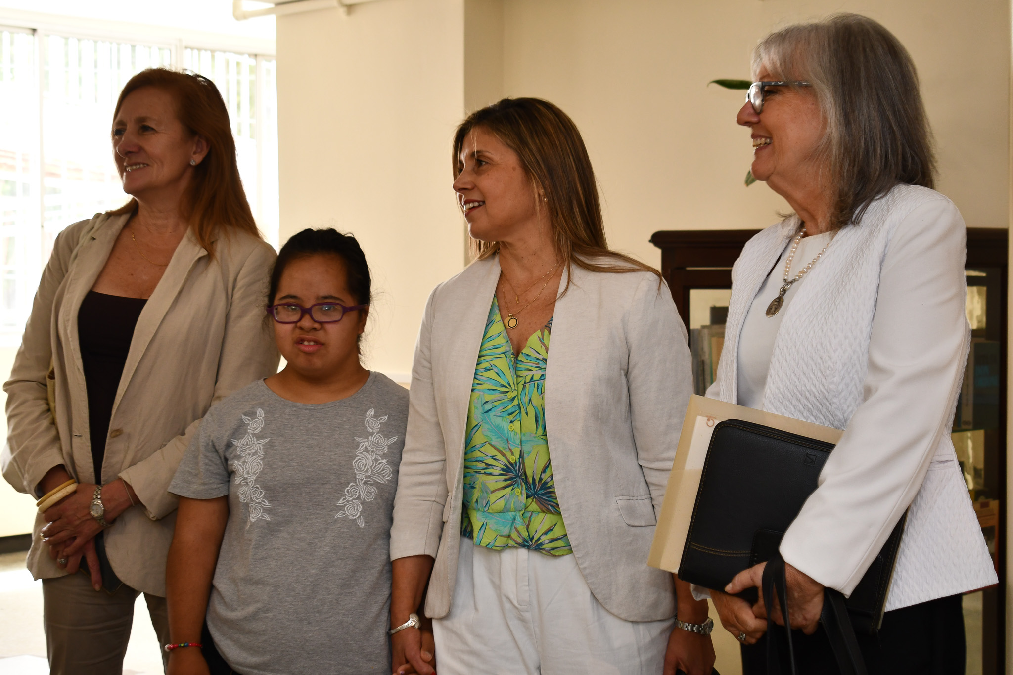 Directoras del BPS y usuarios del Cottolengo