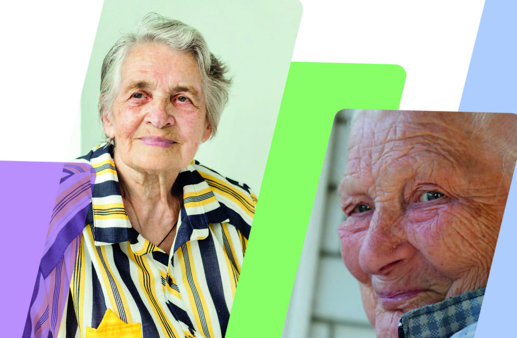 Dos adultos mayores sonriendo